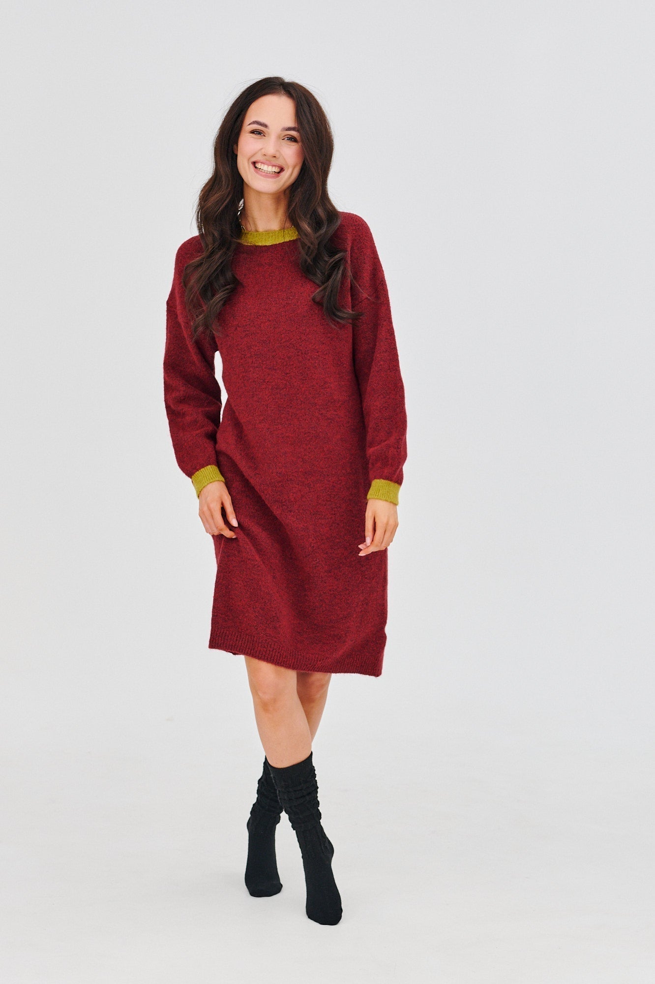 Knit Sweater Dress | Relaxed Fit | Soft Mid-Length Design