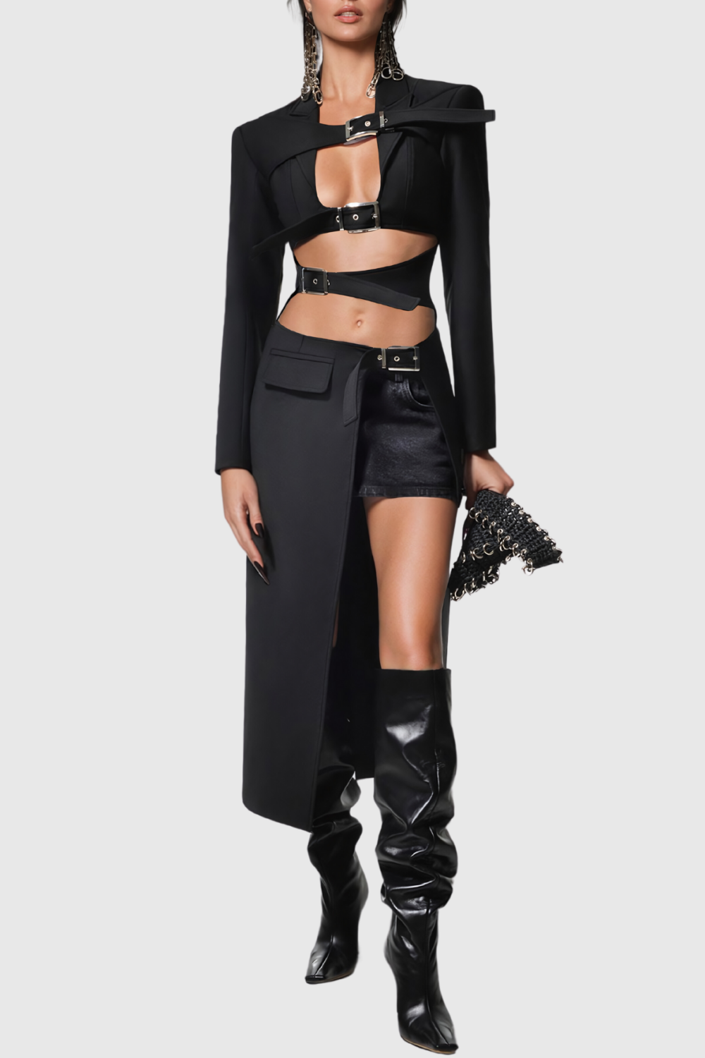 Nevaeh Cutout Buckle Trench