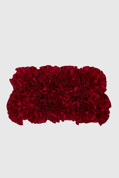 Nuala Floral Applique Skirt - Red