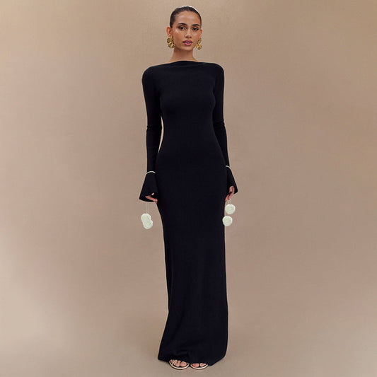 Floral Decoration V neck Front Back Wearable Maxi Dress