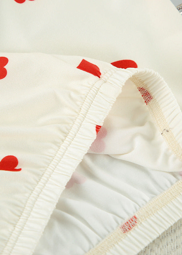 Amora - Heart Print Two-Piece Lounge Set