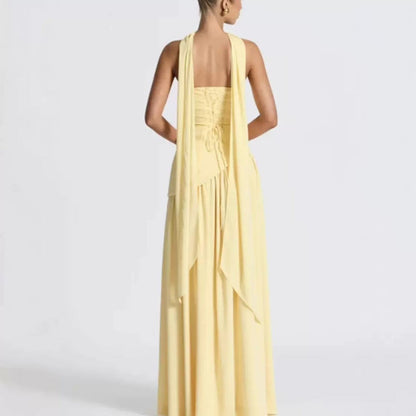 STRAPLESS SLIT DRESS