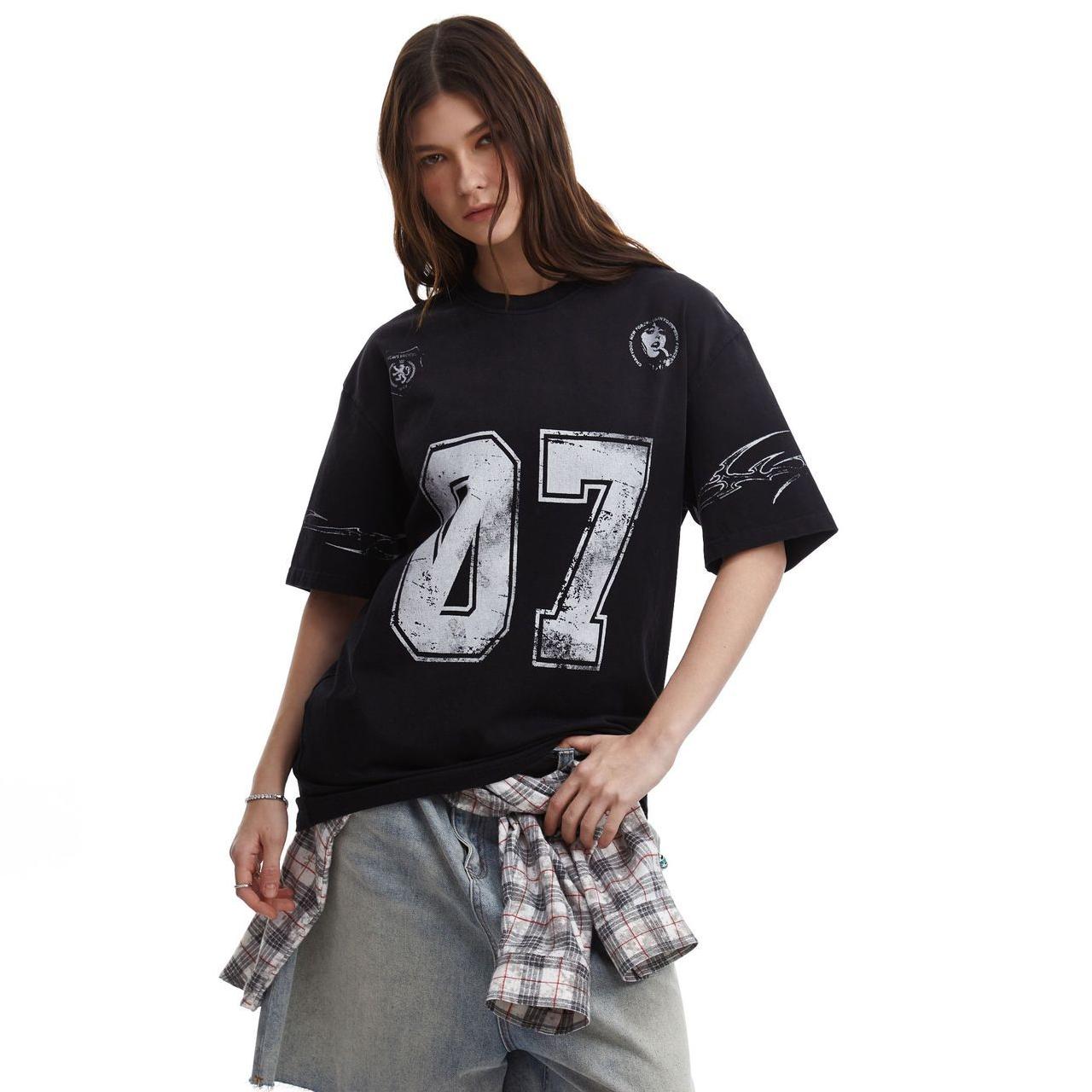 Street Mottled Print t-Shirt Hip-Hop Top