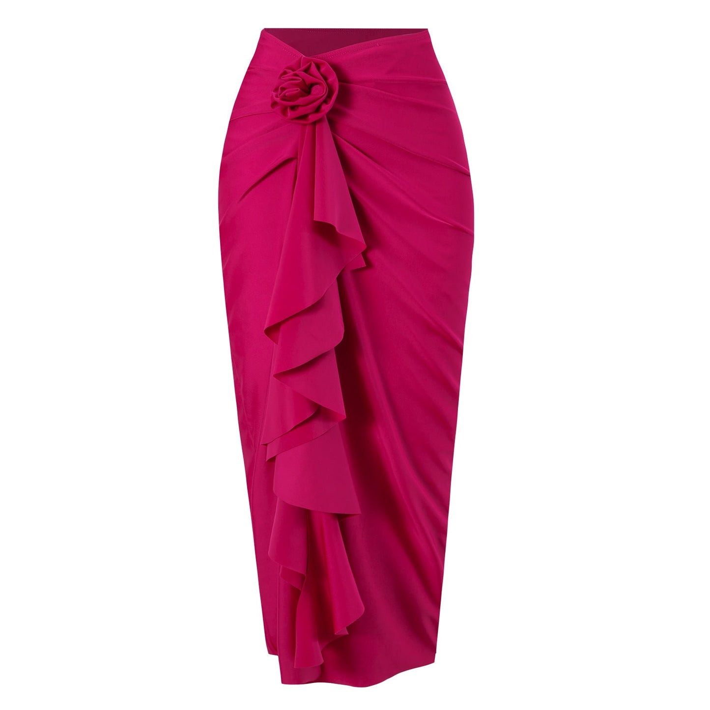 One Piece Swimsuit Skinny Slimming Big Floral Swimsuit Outfit Chiffon Dress