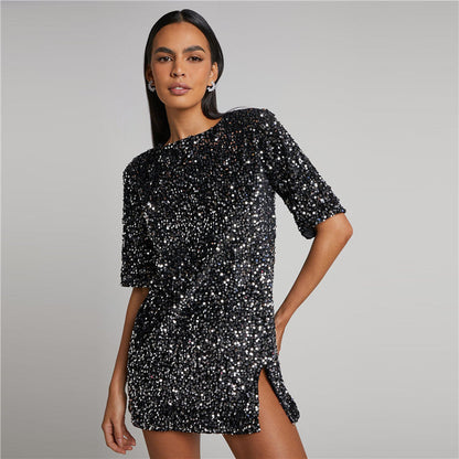 Backless Sequin Dress Nightclub Party Dress