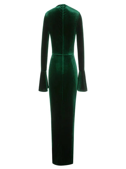 Asymmetric Neckline Fitted Dress