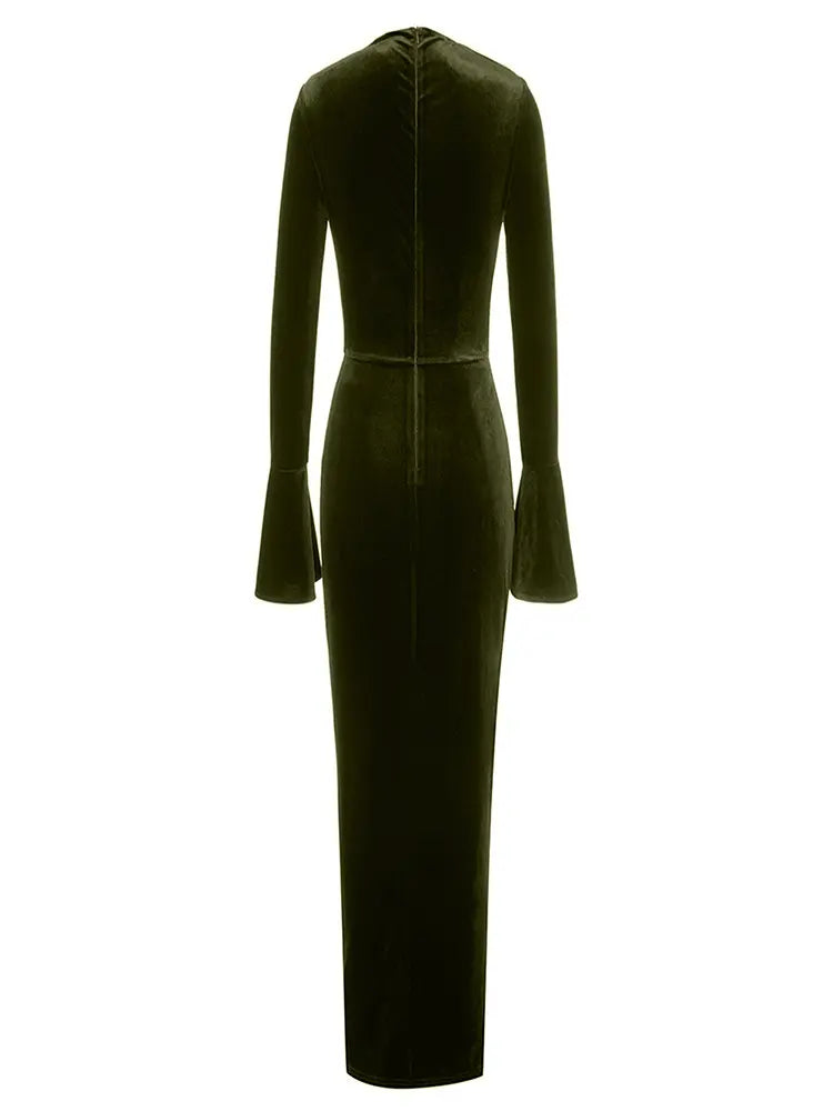 Asymmetric Neckline Fitted Dress