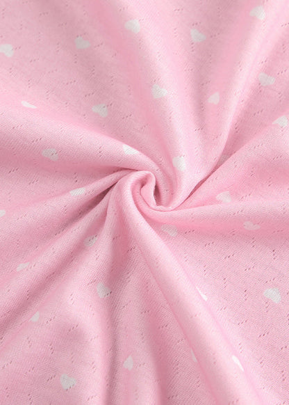 Polka Dot Lounge Set with Ruffle Hem