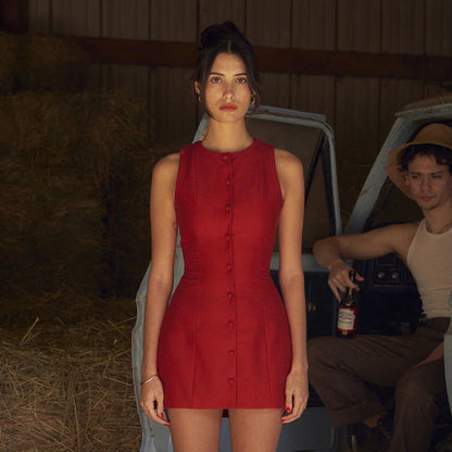 Graceful Vest Basic Dress Slim Sleeveless