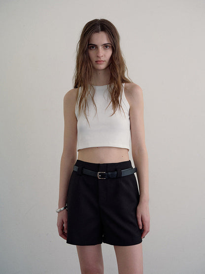 Casual Slim-Fit Blazer Shorts