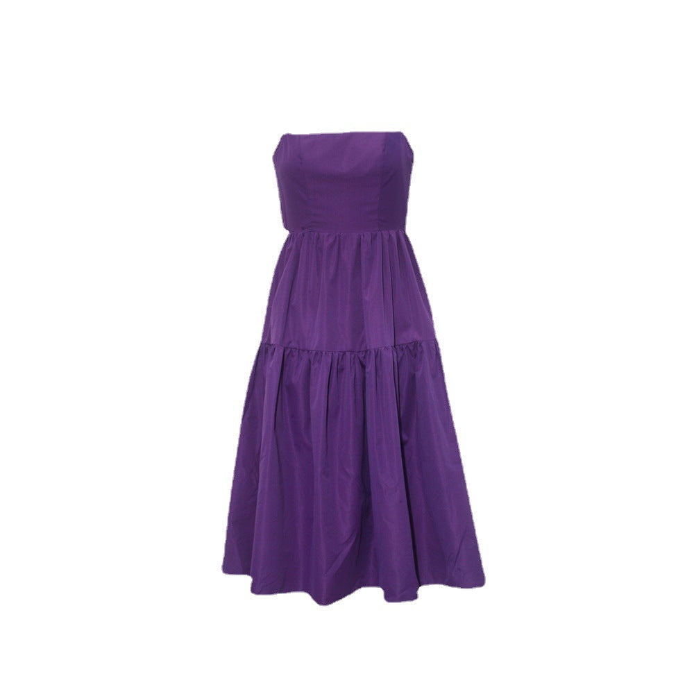 Bohemian Dress Bow Suspenders Maxi Dress Expansion for Vacation Dress