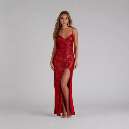 Sequin Sling Dress Host Cocktail Prom Evening Dress