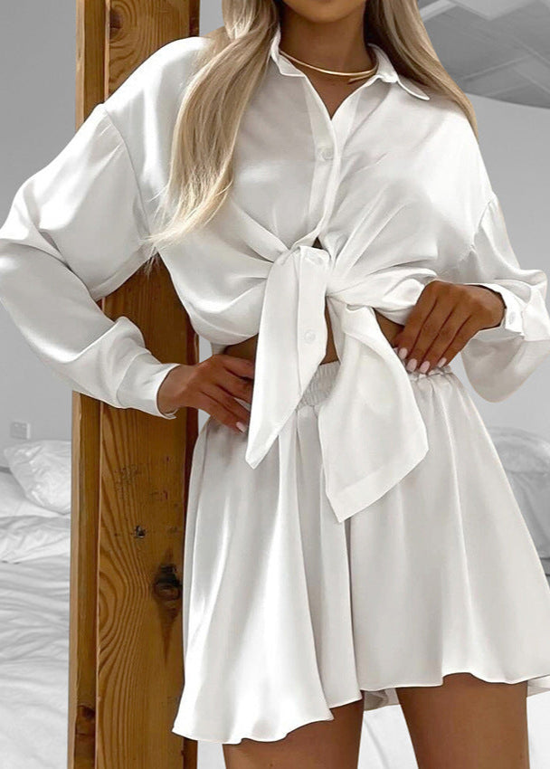 Lena - Two-Piece Satin Lounge Set