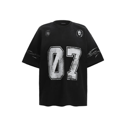 Street Mottled Print t-Shirt Hip-Hop Top