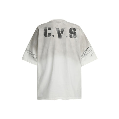 Street Mottled Print t-Shirt Hip-Hop Top