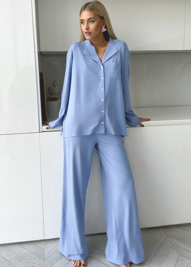 Sophia - Satin Wide-Leg Pajama Set