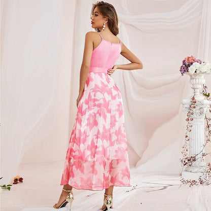 Party Gathering High Waist Sling Tied Dress Dress