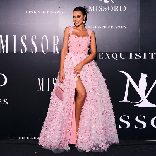 Sleeveless Elegant Square Collar Sling Long Bohemian Wide Hem Gauzy Evening Dress