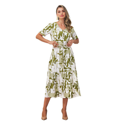 Cardigan Design Elastic Waisted Lace Side Slit Midi Dress