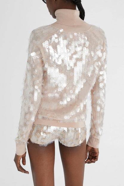 Odetia Sequin Turtleneck Knit Sweater