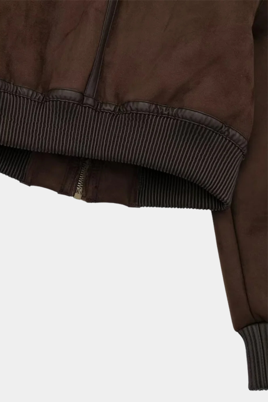 Faux Shearling Aviator Jacket | Cropped Fit | Turn-Down Collar