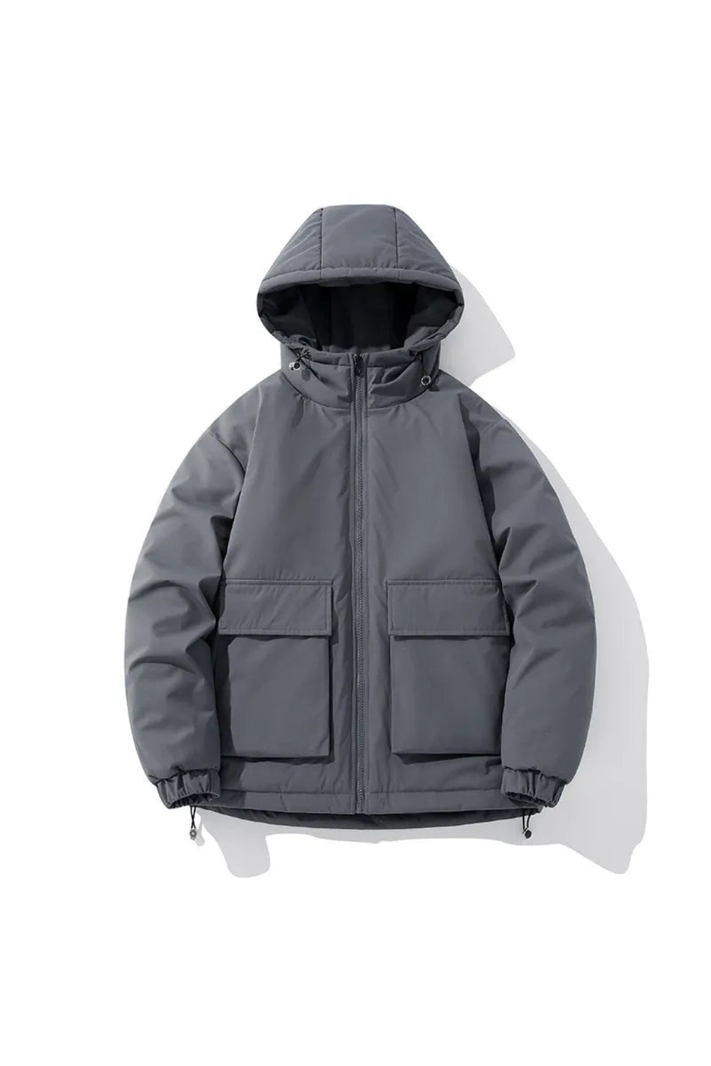 Men's Hooded Puffer Jacket | Quilted Oversized Fit | Winter Insulated