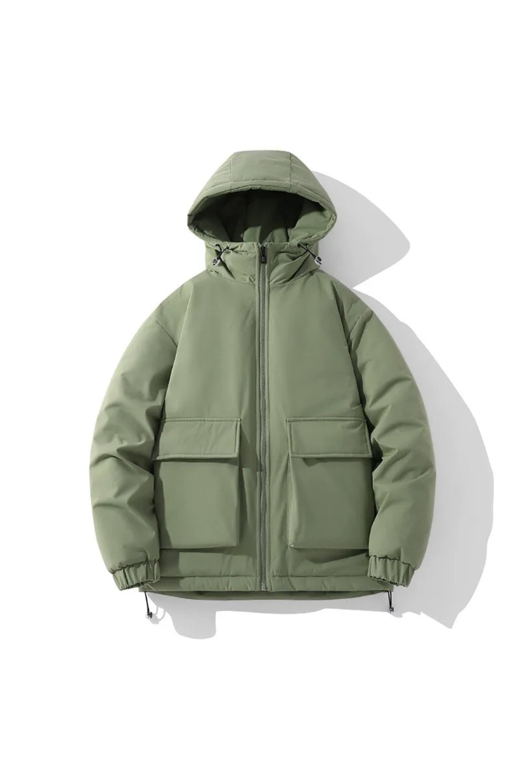 Men's Hooded Puffer Jacket | Quilted Oversized Fit | Winter Insulated