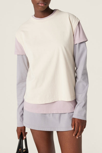 Ophelia Three Piece Set T-shirts - Beige