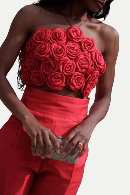 Oriole Floral Appliqué Top