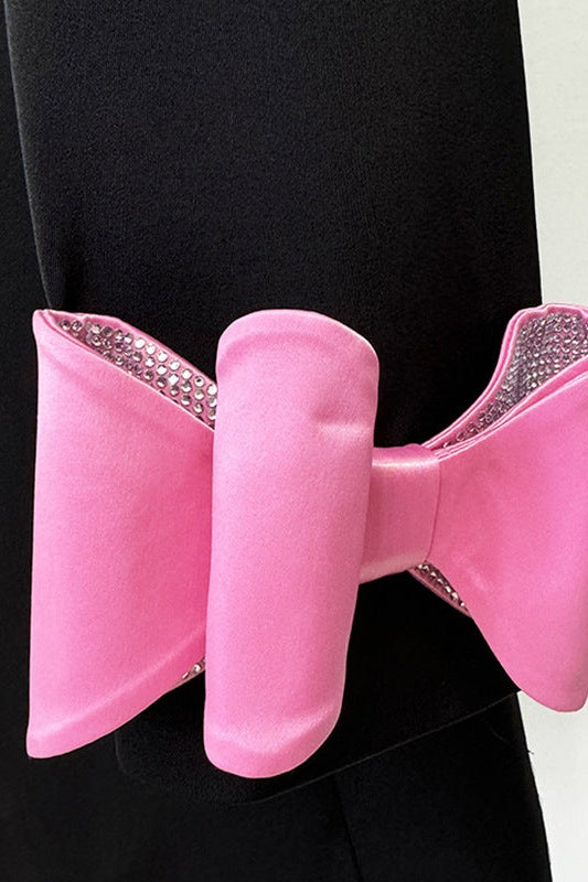 Pipa Crystal Bow-detail Blazer Dress - Black