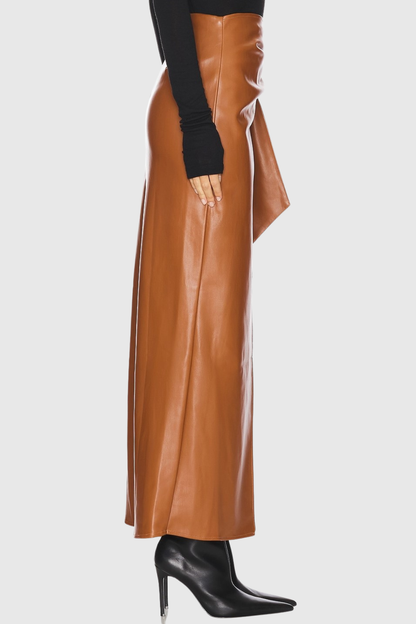 Pluto Leather Maxi Skirt