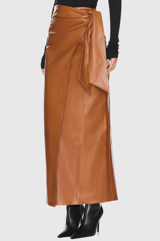 Pluto Leather Maxi Skirt