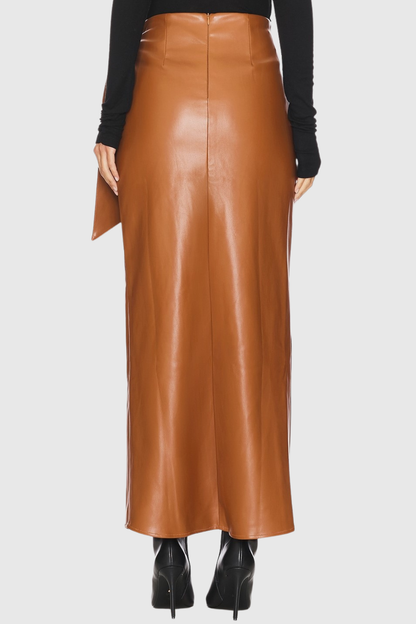 Pluto Leather Maxi Skirt