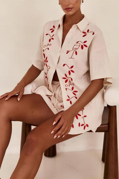 Loose Elasticated Shorts-Set