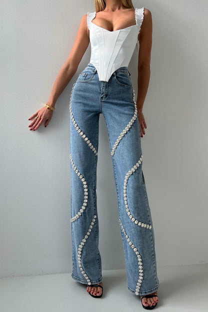 Rabia Rhinestone Jeans