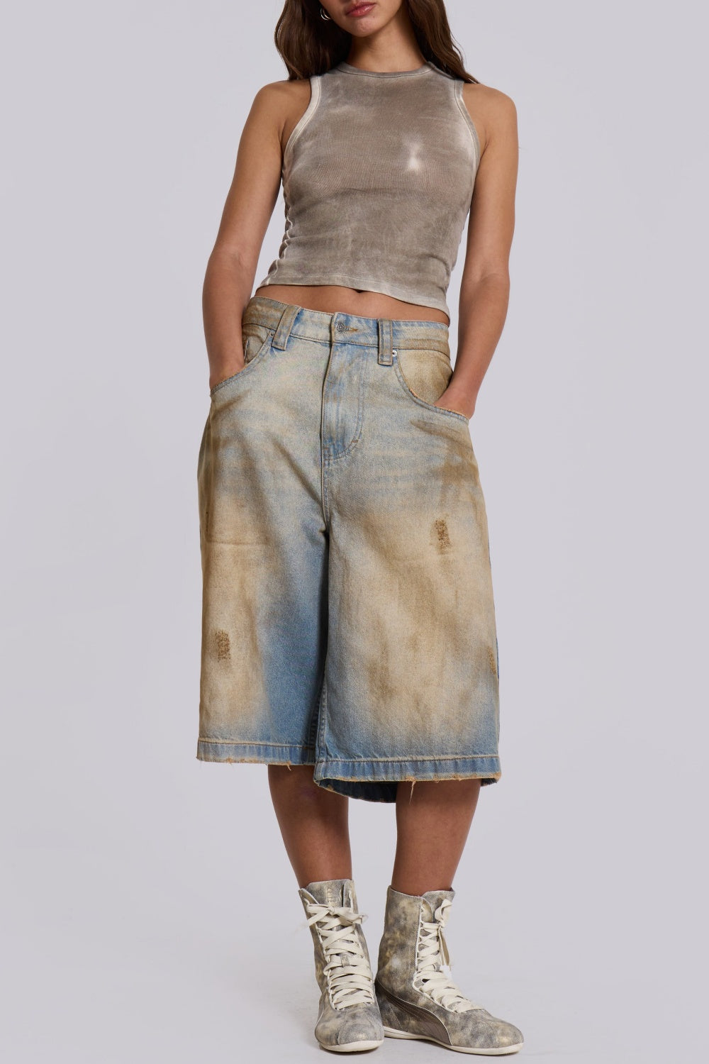 Raego Mud Wash Midi Jeans