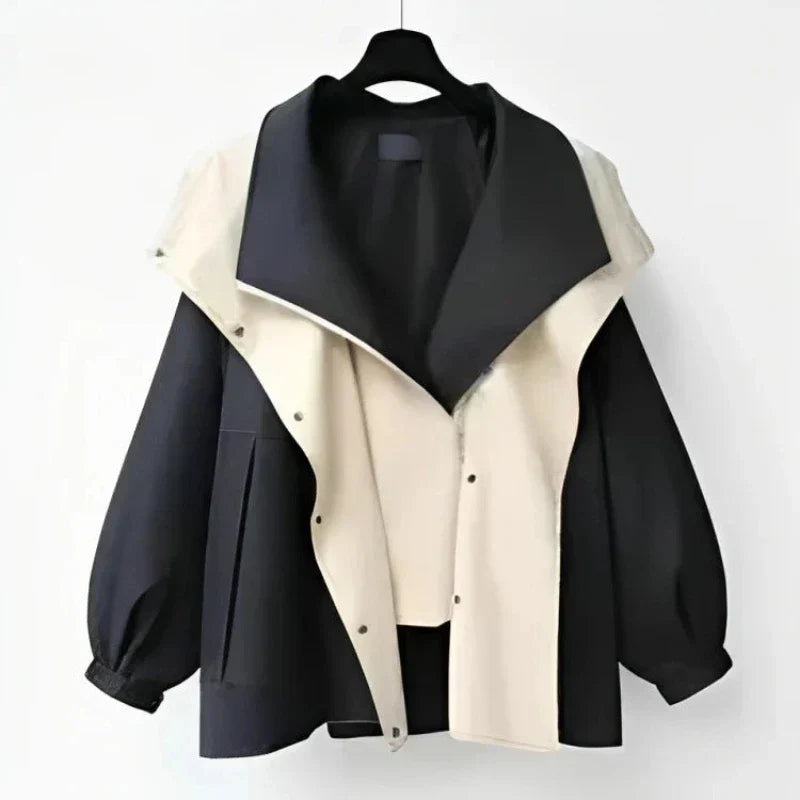 Voyage Two-Tone Oversized Jacket | Modern Contrast Design | Lightweight Layer
