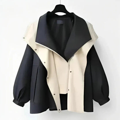 Voyage Two-Tone Oversized Jacket | Modern Contrast Design | Lightweight Layer