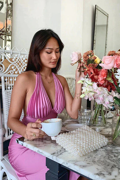 "Maryline" satin dress 4 colors