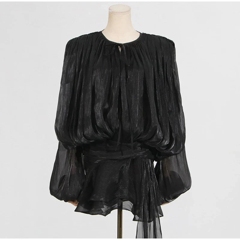 Elegant V-Neck Lace-Up  Summer Style Mini Dress