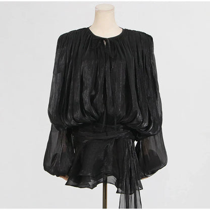 Elegant V-Neck Lace-Up  Summer Style Mini Dress