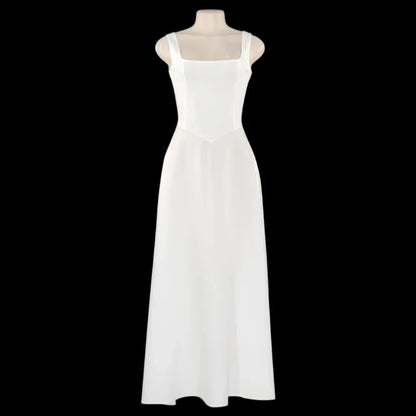 Black Maxi Dress Square Neck Spaghetti Straps