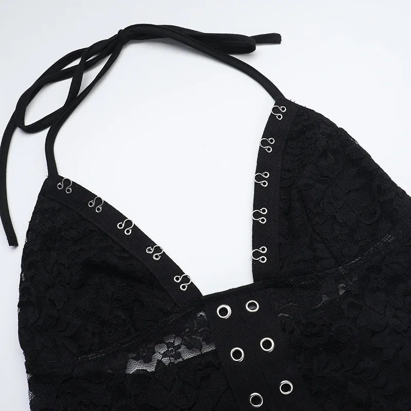 Deep V Halter Backless Maxi Party Dress Women