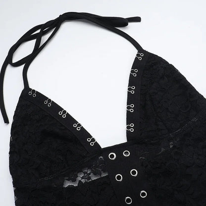 Deep V Halter Backless Maxi Party Dress Women