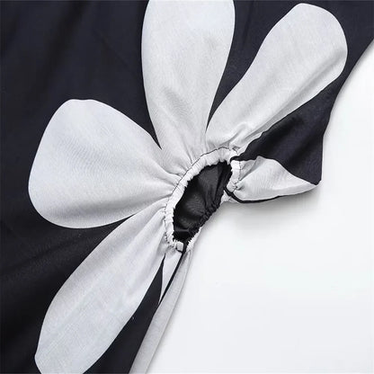 Floral Maxi Dress with Side Cutouts