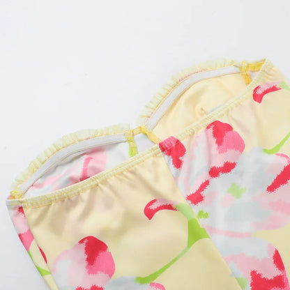 Printed Off-Shoulder Backless Party Dress for Women