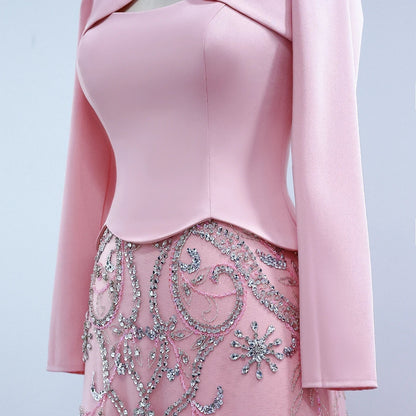 Tulle Strapless Sequined Evening Dress