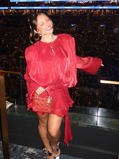 Elegant V-Neck Lace-Up  Summer Style Mini Dress