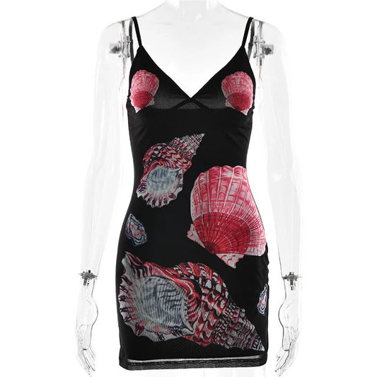 Spaghetti Strap Floral Print Mini Dress