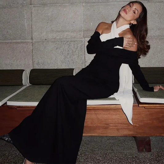 Women's Backless Halter Bandage Evening Dress